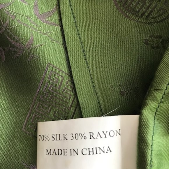 Green silk jacket - Picture 4 of 4